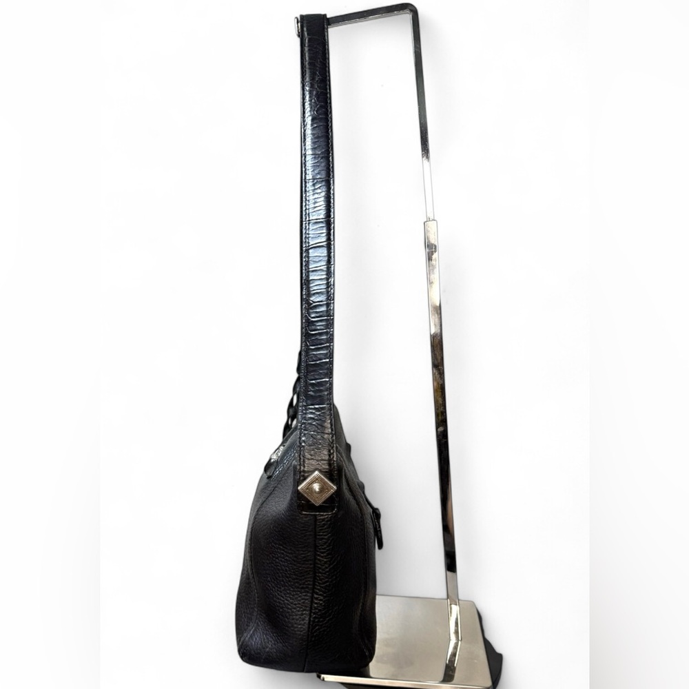 Brighton Black Pebbled Leather Shoulder Bag - Picture 8 of 10